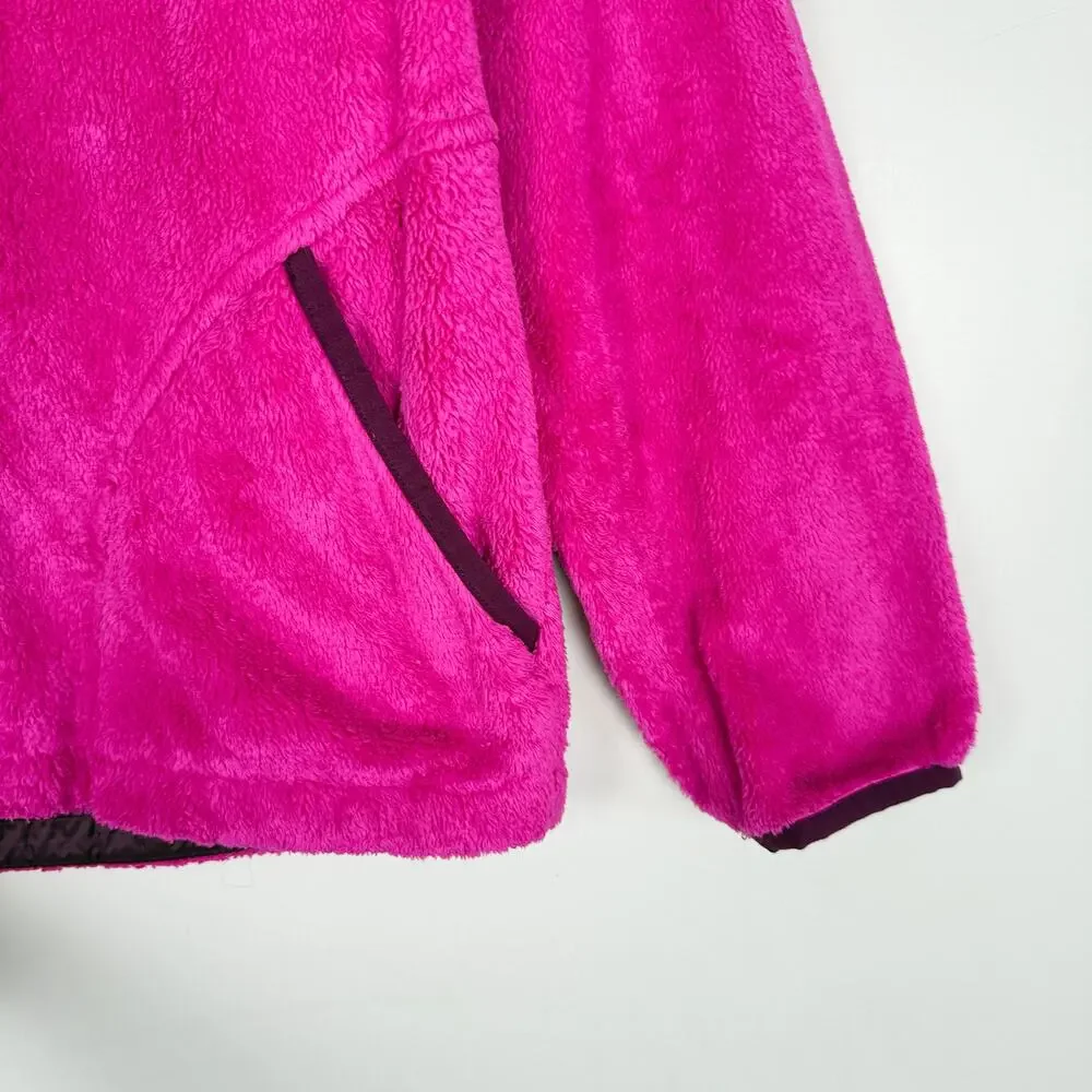 The North Face Girls Oso Fleece Jacket Fuchsia Pink Plush - L 14 16